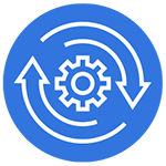 gear with curved arounds circling around