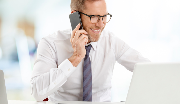 Business Man on Phone